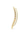 10 Diamond Pave Comet Climber - Single - 18k Yellow Gold / Right