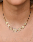 Dusted Statement Necklace - 22ky Gold, 18ky Gold + Oxidized Silver