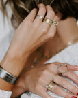 Slice Diamond Cuff 3.0 (no back rails) - 22k Gold, Oxidized Silver + Reclaimed Diamonds