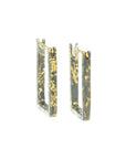 Contemporary Hoops, Small - 22k/18k Gold, Oxidized Silver