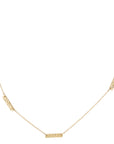 Ripple Station Necklace - 14k Gold + Diamond