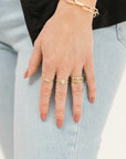 Queen Bee Ring - 18ky + Colored Rose Cut Diamonds