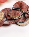 In Bloom Stacking Ring - Dusted Blooms - 22k Gold Dust, 18k Gold, Oxidized Silver + Reclaimed Diamonds