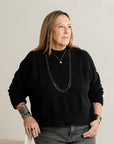 14k Organic Black + Gold Chain Link Necklace - 22k/14k Gold + Oxidized Silver
