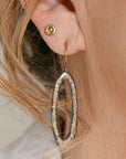4 mm Round Yellow/Green Rose Cut Diamond Studs - 18kpw Gold