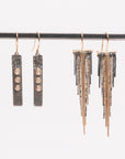 Sunnyside Diamond Earrings - 18k/14k Gold, Oxidized Silver, + VS White Diamonds