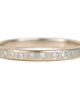 Everyday Diamond Band - 18ky Gold, 14kpw Gold + VS Diamonds