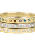 Everyday Diamond Band - 18ky Gold, 14kpw Gold + VS Diamonds