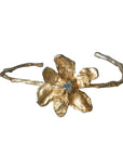 Starflower Cuff - Brass + Labradorite