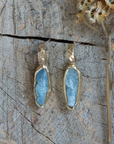 Guardian Huggies - Brass, Aquamarine + Silver