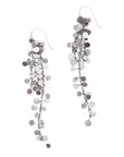 Long Coined Bright Earrings - Sterling Silver