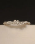 Encrusted Tiny Branch Ring - Silver