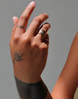 Sun & Life Ring - Oxidized Brass, Sterling Silver + 14k Gold-Fill