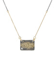 City Block Necklace - 18k Gold Fused + Reclaimed Diamond