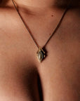 Morning Star Necklace - Oxidized Brass, Sterling Silver + African Turquoise