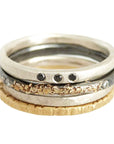 The Jane Stack Rings - Matte Silver