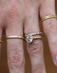 Pinky/Midi Stackers - 22k/18ky Gold, 14kpw Gold + Oxidized Silver