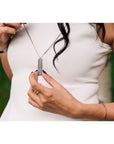 Classic Aspen Necklace - 18k gold, Oxidized Silver + Reclaimed Diamonds