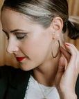 Chelsea Hoops - Large - 22k/18k Gold + Oxidized Silver