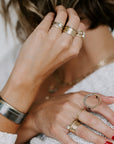Slice Diamond Cuff - 22k Gold, Oxidized Silver + Reclaimed Diamonds