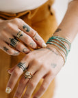 City Lights Band - 22k Gold, Oxidized Silver + Reclaimed Diamonds
