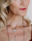 City Block Necklace - 18k Gold Fused + Reclaimed Diamond