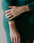 Narrow Scattered Diamond Cuff - 18ky Gold + VS Diamonds