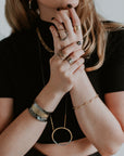 Breezy Bop Cuff - 22k Gold Dust, Oxidized Argentium Silver + Reclaimed Diamonds