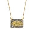 City Block Necklace - 18k Gold Fused + Reclaimed Diamond