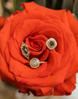 OOAK Champagne Cushion Cut Diamond Halo Ring  + VS Accents - 18k Gold + Diamonds 6