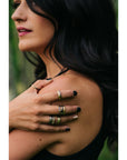 Luxe Aspen Band - Oxidized Silver + Reclaimed Diamonds