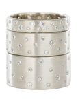 18kpw Scattered Diamond Band (Diamonds All The Way Around) - 4mm, 7mm, 10mm
